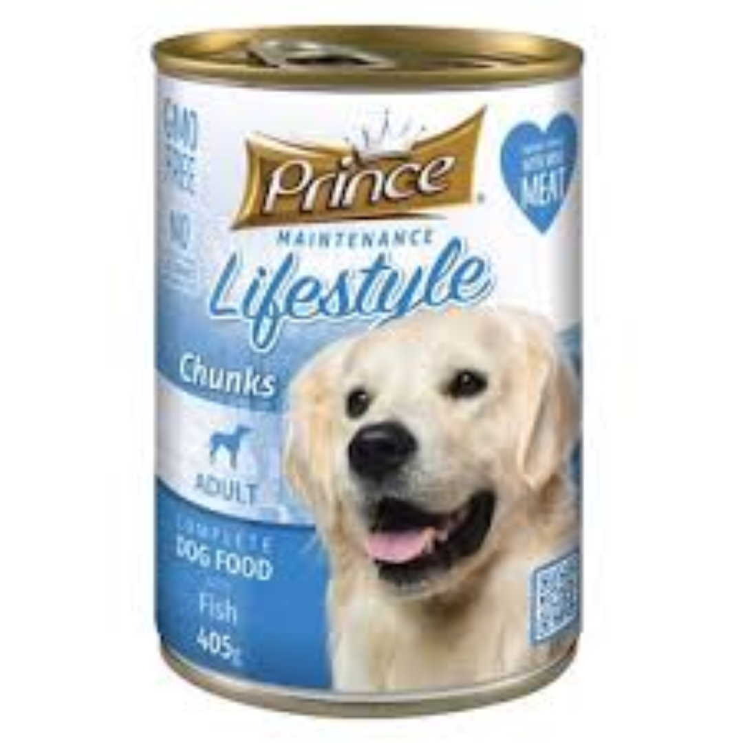 PRINCE DOG/F CHUNKS FISH 405G